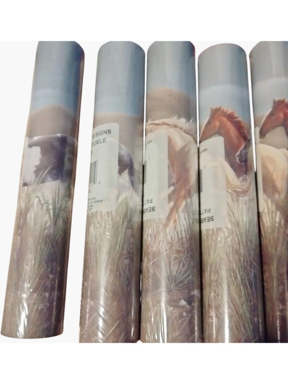 Hautman Brothers Seabrook Wallpaper Roll Horses Design 5 Yards HG520B lot 5